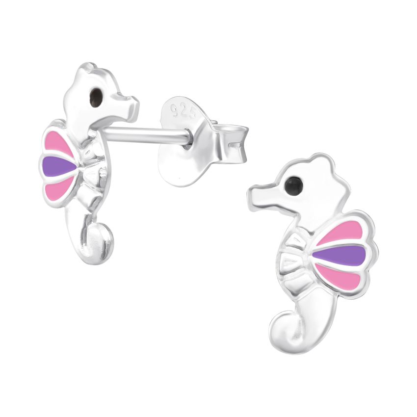 Sterling Silver Small Seahorse Earrings