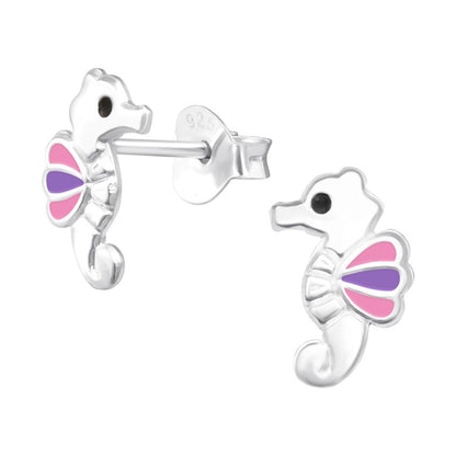 Sterling Silver Small Seahorse Earrings
