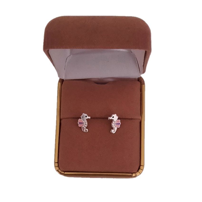 Sterling Silver Small Seahorse Earrings(2)
