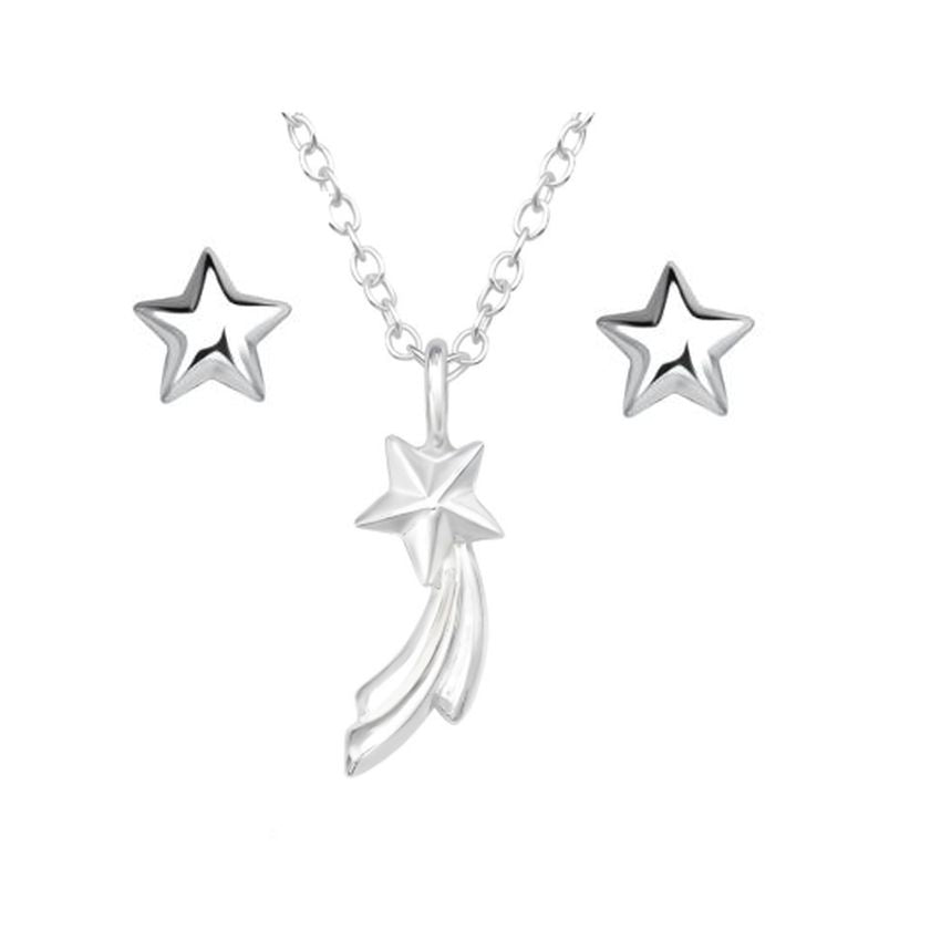 Sterling Silver Small Star Jewellery Set