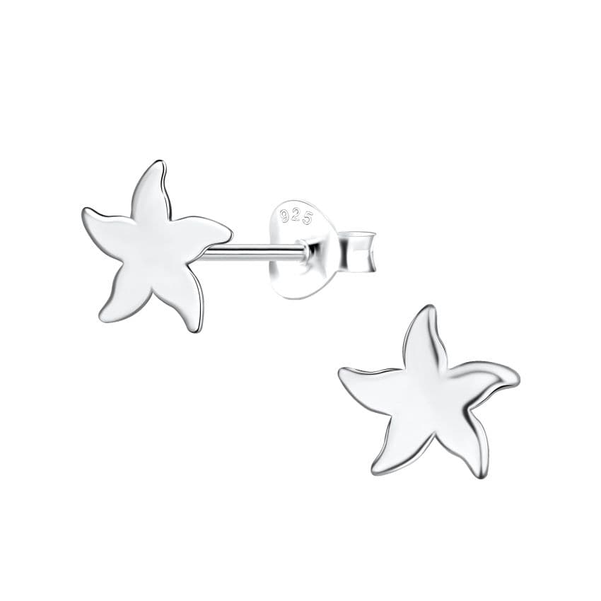 Sterling Silver Starfish Small Stud Earrings