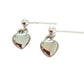 Sterling Silver Stem 3d Heart Earrings
