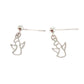 Sterling Silver Stem Angel Earrings