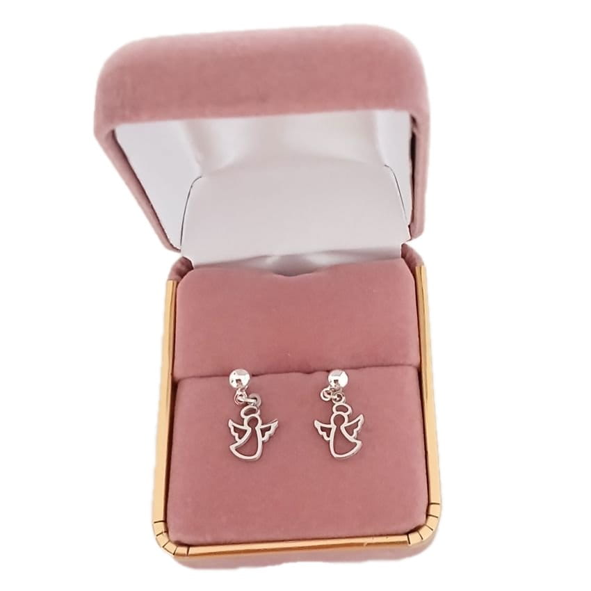 Sterling Silver Stem Angel Earrings(2)