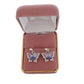 Sterling Silver Stem Crystal Butterfly Earrings(2)