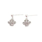Sterling Silver Stem Diamante Paw Earrings