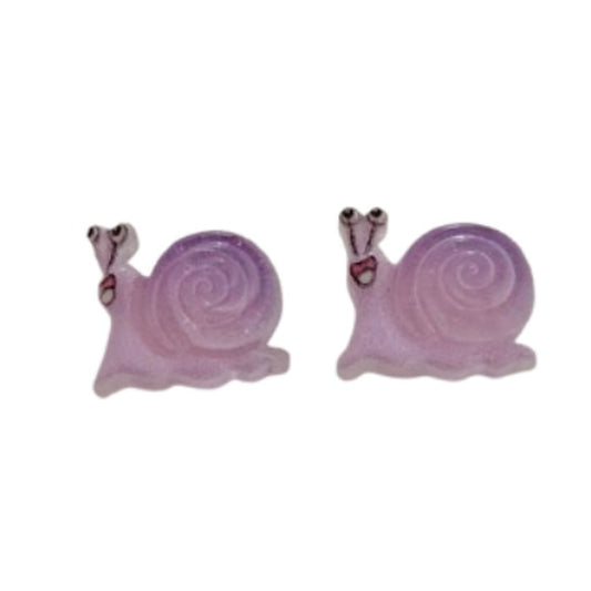 Sterling Silver Stem Snail Earrings