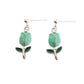 Sterling Silver Stem Tulip Flower Earrings