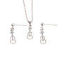 Sterling Silver Violin Jewellery Set