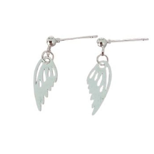 Sterling Silver Angel Wing Girls Earrings