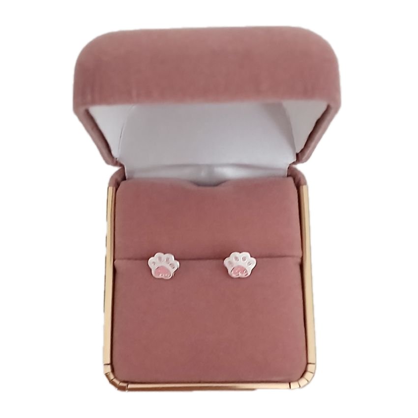 Sterling Silver Animal Paw Childrens Earrings(2)
