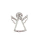 Sterling Silver Cubic Zirconia Angel Pendant