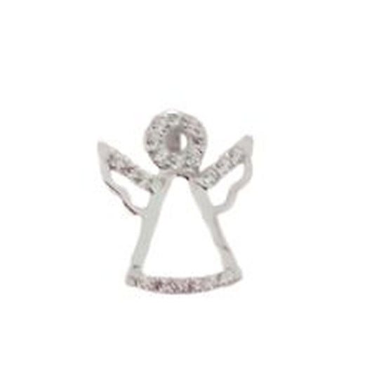 Sterling Silver Cubic Zirconia Angel Pendant
