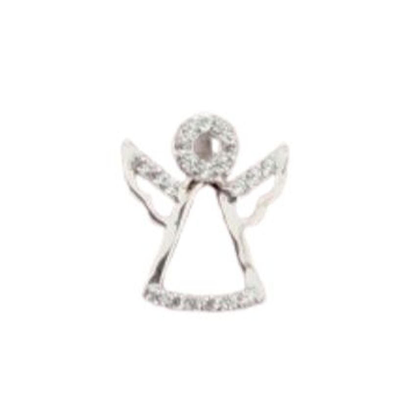 Sterling Silver Cubic Zirconia Angel Pendant