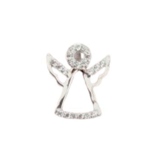 Sterling Silver Cubic Zirconia Angel Pendant