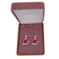 Sterling Silver Drop Christmas Hat Earrings