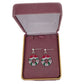 Sterling Silver Drop Christmas Wreath Earrings(2)