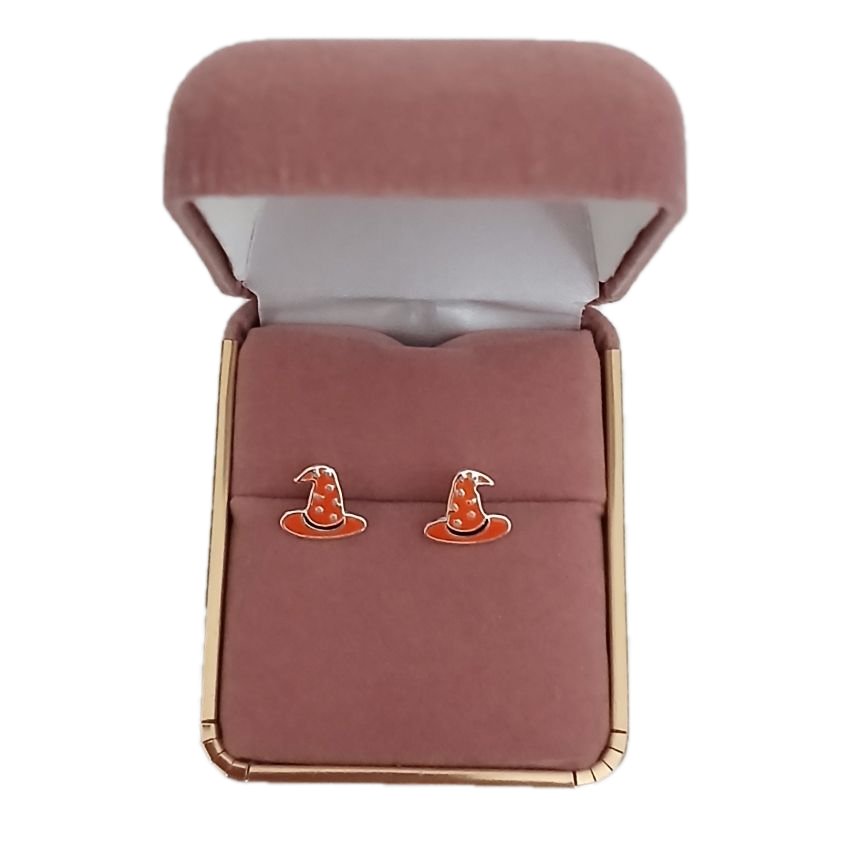 Sterling Silver Kids Witches Hat Earrings(2)