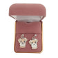 Sterling Silver Stem Enamel Dog Earrings(2)