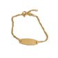 Sterling Silver With Overlaid Gold Plating Kids ID Bracelet