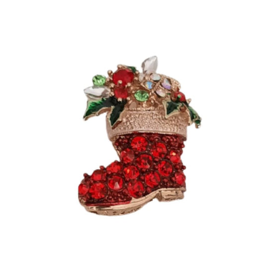 Stocking Christmas Ladies Brooch