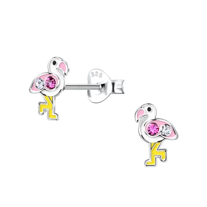 Stone Set Flamingo Earrings