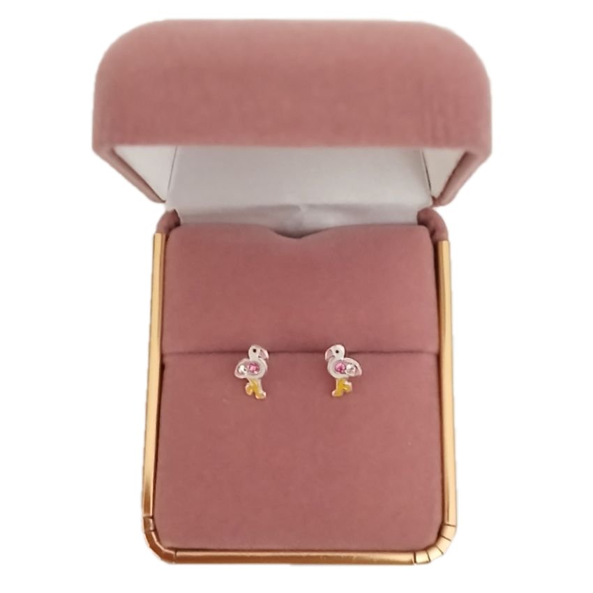 Stone Set Flamingo Earrings(2)