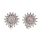 Stud Diamante And Silver Clip On Earrings