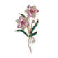 Stunning Two Flower Brooch in a Unique Floral Design