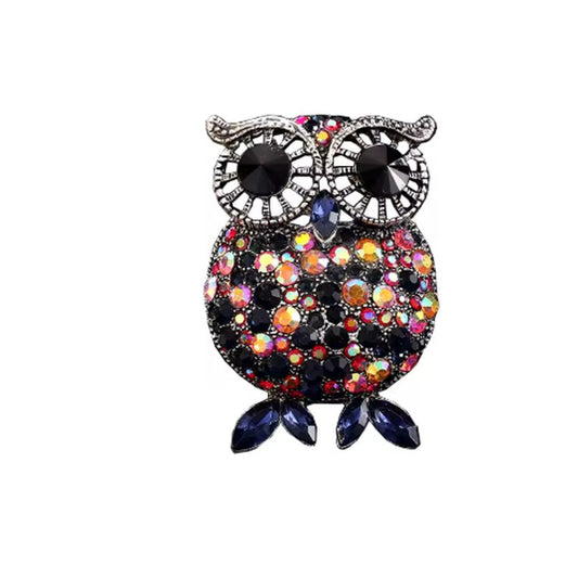 Stunning Vintage Inspired Black Crystal Brooch