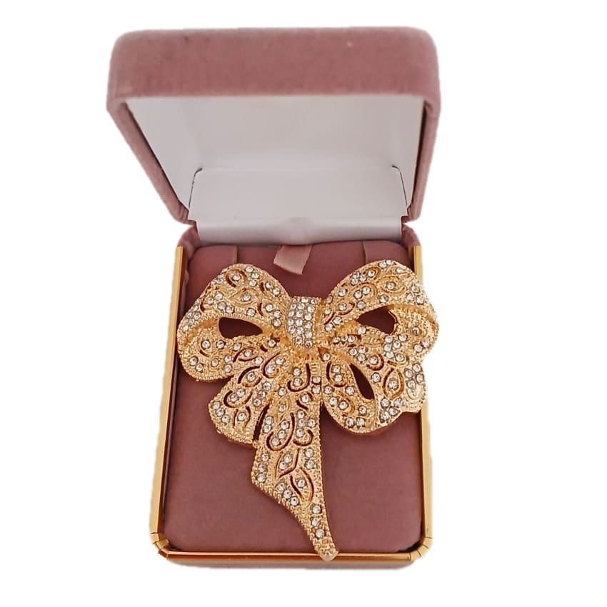 Stunning Tied Bow Crystal Encrusted Brooch(2)