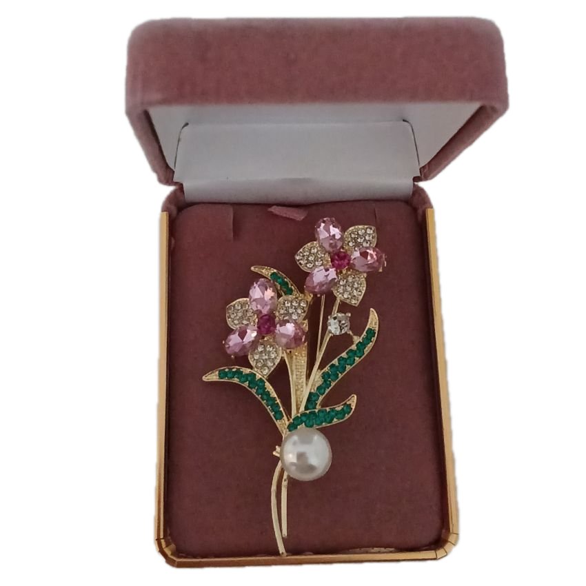 Stunning Two Flower Brooch in a Unique Floral Design(2)