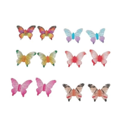 Surgical Steel Coloured Butterfly Earrings