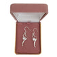 Swirl CZ Centre Silver Dangly Earrings(2)