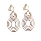 Swirl Patterned Gold Clip On Earrings