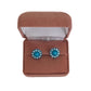 Teal Light With Diamante Edges Clip On Earrings(2)