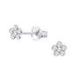 Teeny Tiny Flower Sterling Silver Stud Earrings