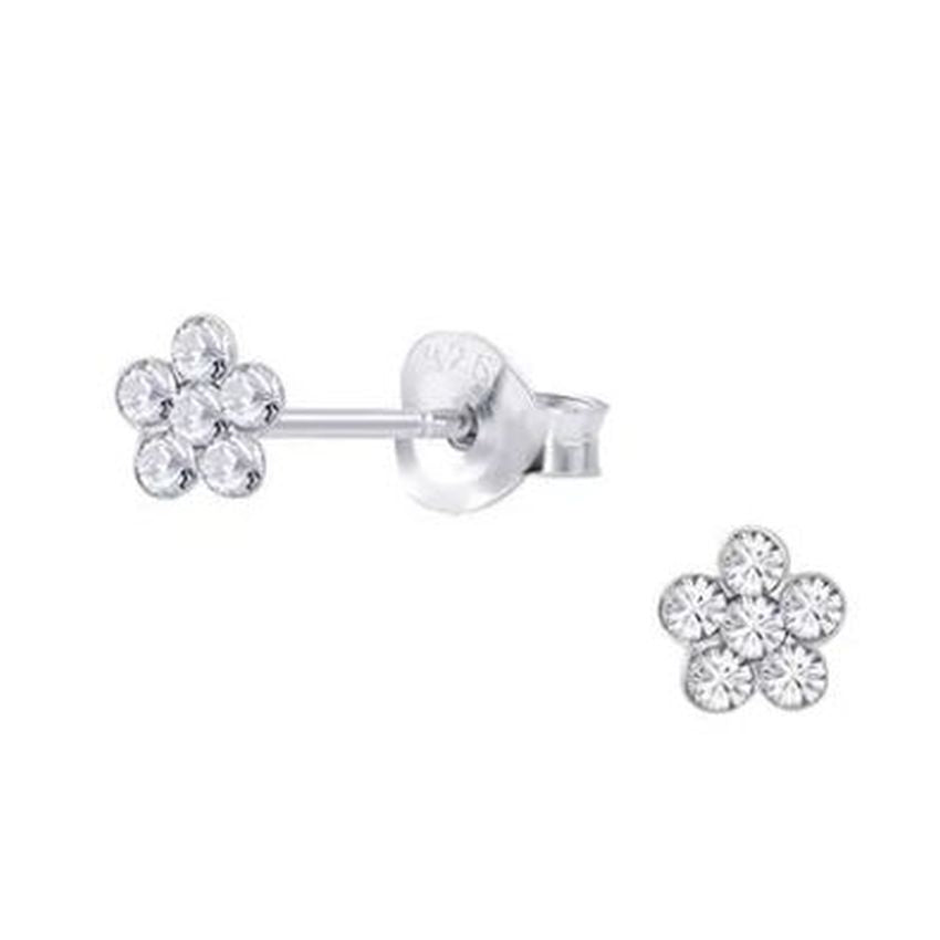 Teeny Tiny Flower Sterling Silver Stud Earrings
