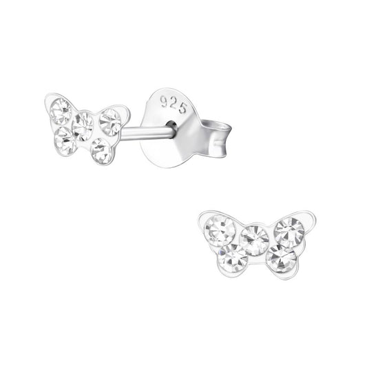 Teeny Tiny Sterling Silver Butterfly Earrings