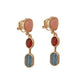 Three Colour Clip On Earrings