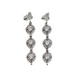 Three Drop Sparkly Diamante Clip On Earrings