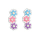 Three Flowers Girls Stud Earrings