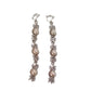 Three Pearl Flower Diamante Clip On Earrings