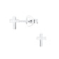 Tiny Cross Sterling Silver Communion Earrings
