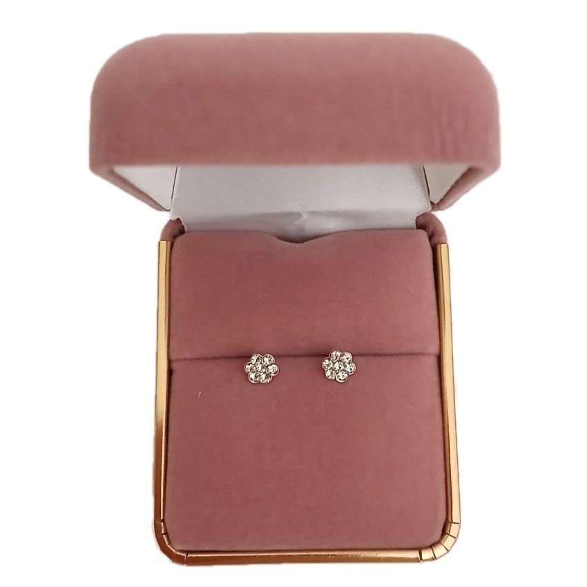 Tiny Flower Sterling Silver Stud Earrings(2)