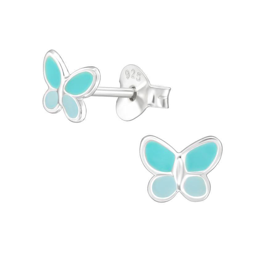 Tiny Sterling Silver Butterfly Earrings
