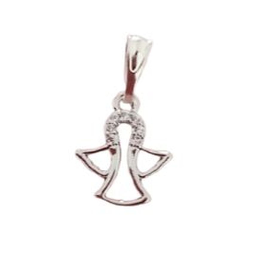 Tiny Diamante Angel Pendant Necklace
