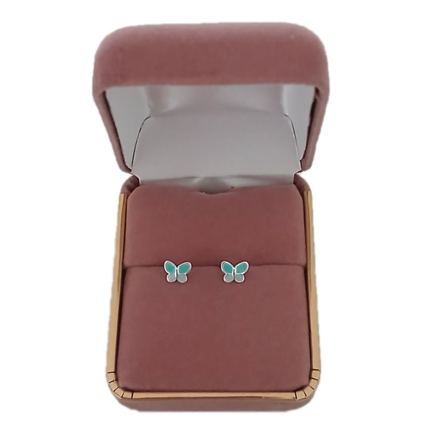 Tiny Sterling Silver Butterfly Earrings(2)