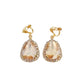 Topaz And Diamante Drop Clip On Earrings