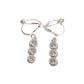 Triple Drop Sparkly Diamante Clip On Earrings